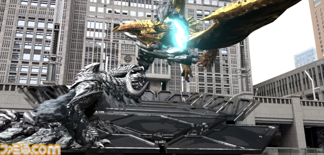 東京都庁に『モンスターハンターワイルズ』2大モンスターが襲来！ “鎖刃竜”アルシュベルドと“煌雷竜”レ・ダウの激闘をARで没入体験