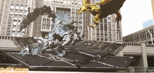 東京都庁に『モンスターハンターワイルズ』2大モンスターが襲来！ “鎖刃竜”アルシュベルドと“煌雷竜”レ・ダウの激闘をARで没入体験