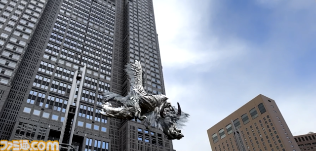 東京都庁に『モンスターハンターワイルズ』2大モンスターが襲来！ “鎖刃竜”アルシュベルドと“煌雷竜”レ・ダウの激闘をARで没入体験