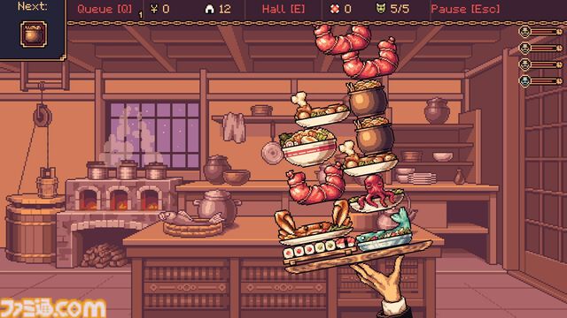 『The Way of the Tray』トレイの上にバランスよく料理を積み上げろ。異世界ウェイターシミュレーターが発表、ジブリ作品にインスパイアされた日本の精神世界が舞台