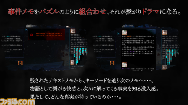 coly新作『金田一耕助シリーズ 本陣殺人事件』が発表。事件のメモをパズルのように組み合わせて謎を解決するミステリーパズルゲーム。PC版がsteamにて3/20発売、Switch版は3月末発売予定