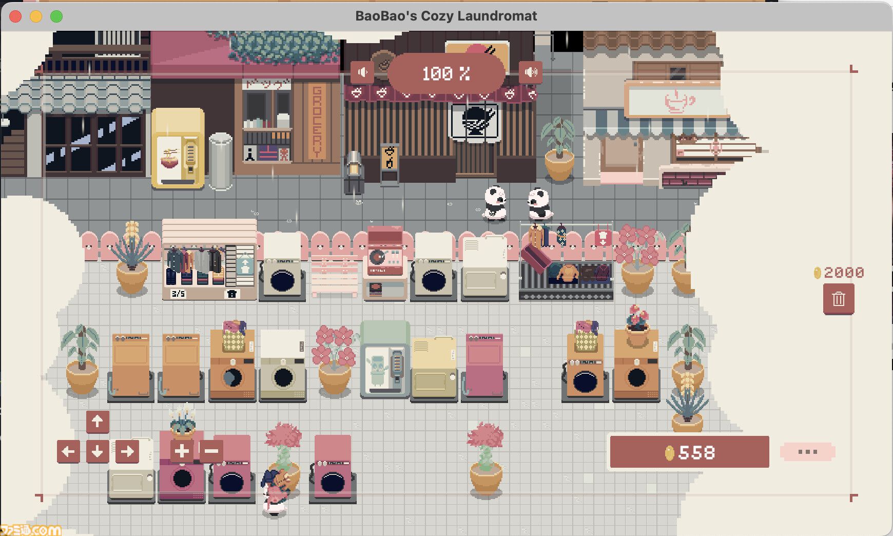 『Bao Bao's Cozy Laundromat』もこもこパンダとランドリー経営するチル系放置ゲーが本日（3/6）発売。そんなに気に掛けなくても、勝手に頑張る