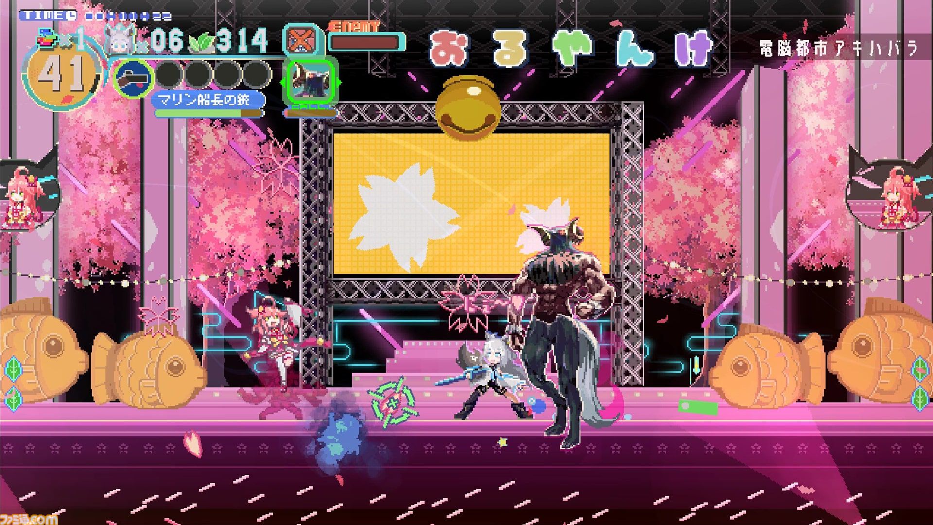 白上フブキのドットアクション『FUBUKI ～zero in on Holoearth～』が4月13日に発売決定。愛刀ムラサメマルでアヤカシを斬る。様子がおかしくなった（？）マリン船長が襲い掛かってくる!?