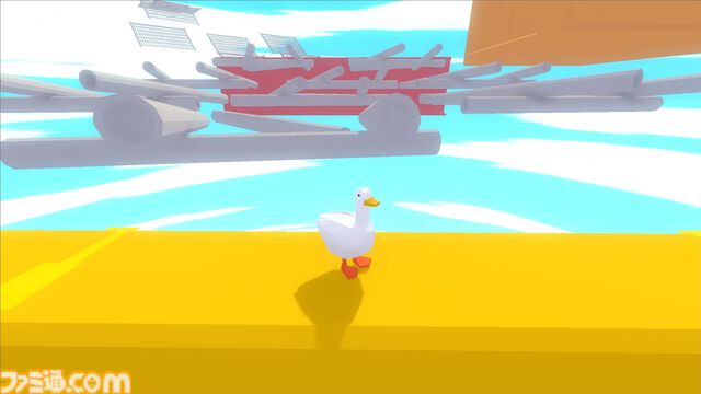 『Duck Off!』アヒルは登るどこまでも。一切羽ばたかず空を目指すマルチプレイ対応のアクションゲーム。越えられそうな足場も律儀にジャンプする