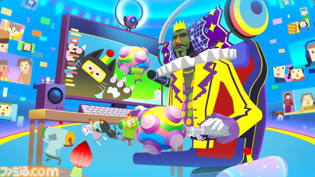 『塊魂 Rolling LIVE』約8年ぶりのシリーズ最新作が、Apple Arcadeにて4月3日配信。おなじみ転がしアクションで王様のライブ配信を盛り上げよう