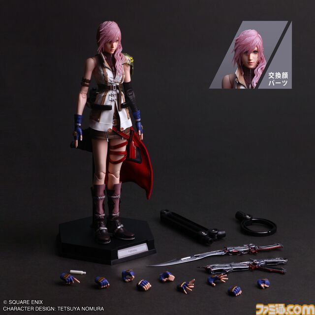 『FF13』ライトニングフィギュア登場。ブレイズエッジは銃と剣を切り替え可能。眼球可動で幅広いシチュエーションを再現