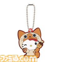 『モンハン』×サンリオキャラクターズのコラボイラストがカプセルラバーマスコットに。アイルーに扮したハローキティ、タマミツネ姿のマイメロディなど全10種