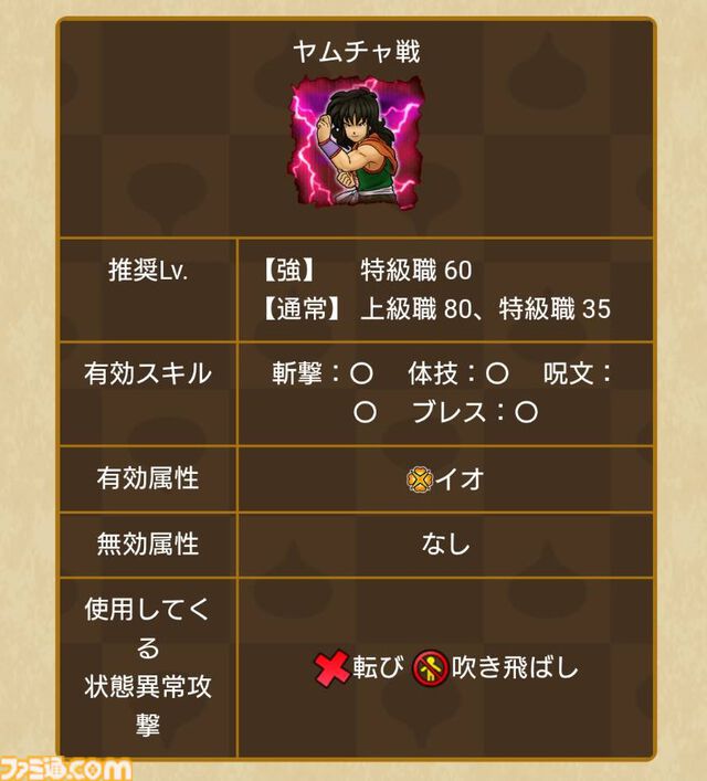 【ドラクエウォーク攻略】ヤムチャ【強】攻略｜1回制限の補助スキルは狼牙風風拳への“におうだち”に使おう