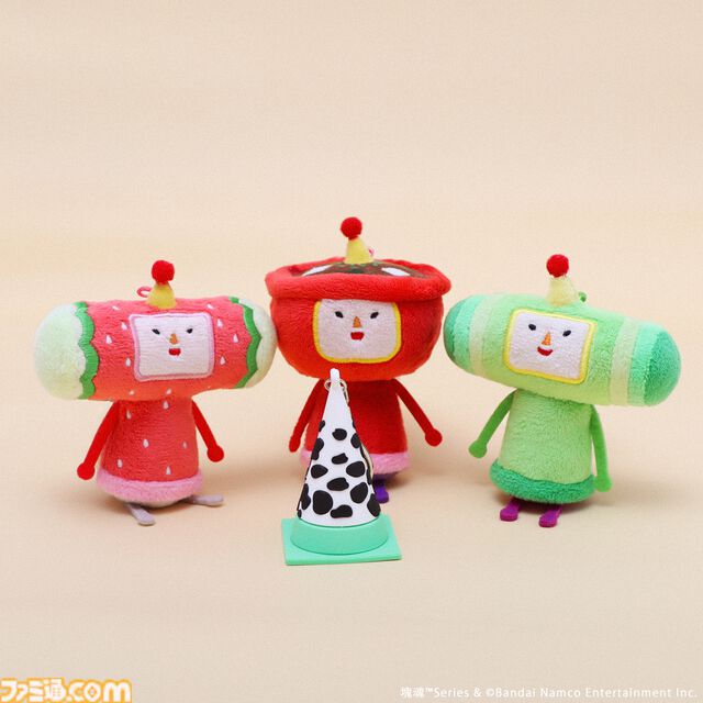 『塊魂』イチゴチャンとミソのぬいぐるみがかわいい。手のひらサイズの新商品が3月18日発売