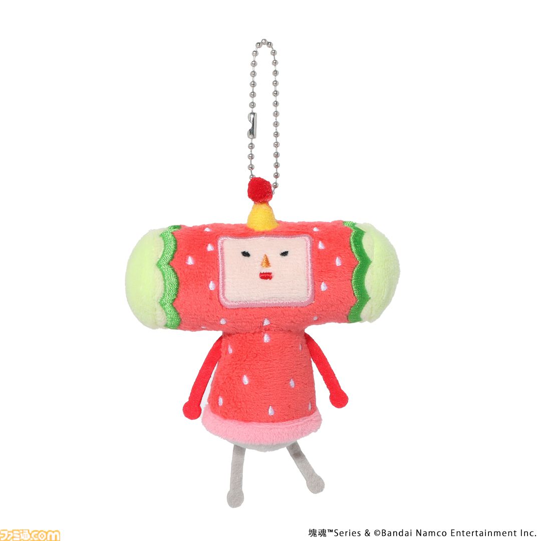 塊魂 王子 ミソ イチゴチャン ぬいぐるみ キーホルダー マスコット セット 塊魂』イチゴチャンとミソのぬいぐるみがかわいい。手のひら