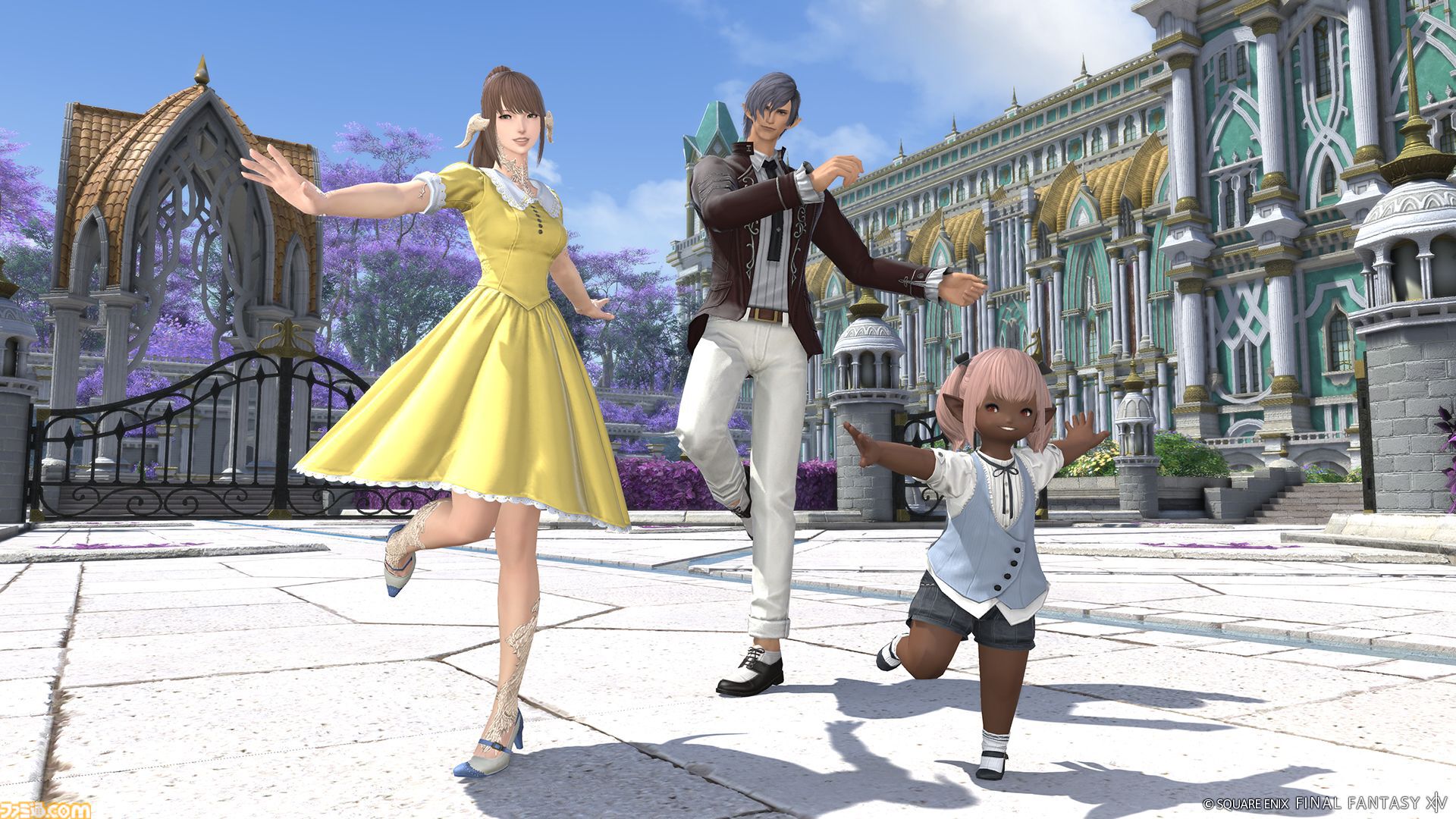 『FF14』パッチ7.2の“至天の座アルカディア：クルーザー級”に登場する闘士のビジュアル公開。背景には謎のシルエットも……？
