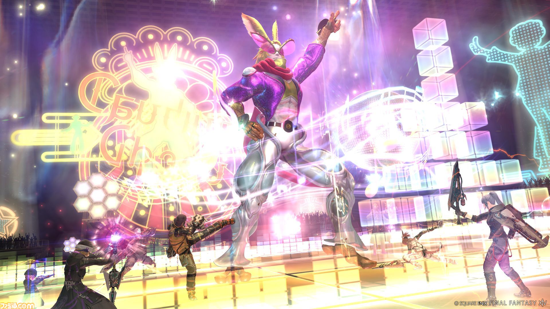 『FF14』パッチ7.2の“至天の座アルカディア：クルーザー級”に登場する闘士のビジュアル公開。背景には謎のシルエットも……？