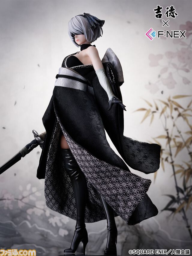 『ニーア オートマタ Ver1.1a』2Bが優美な着物姿で1/4スケールフィギュア化。老舗の日本人形ブランド吉徳とのコラボで本日（3/19）より予約開始