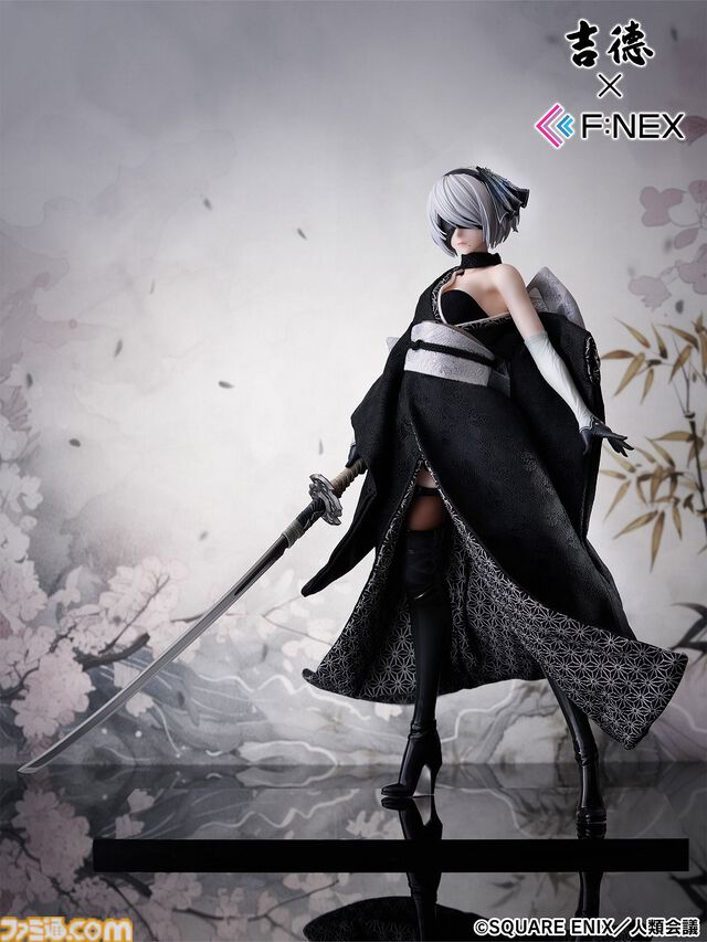『ニーア オートマタ Ver1.1a』2Bが優美な着物姿で1/4スケールフィギュア化。老舗の日本人形ブランド吉徳とのコラボで本日（3/19）より予約開始
