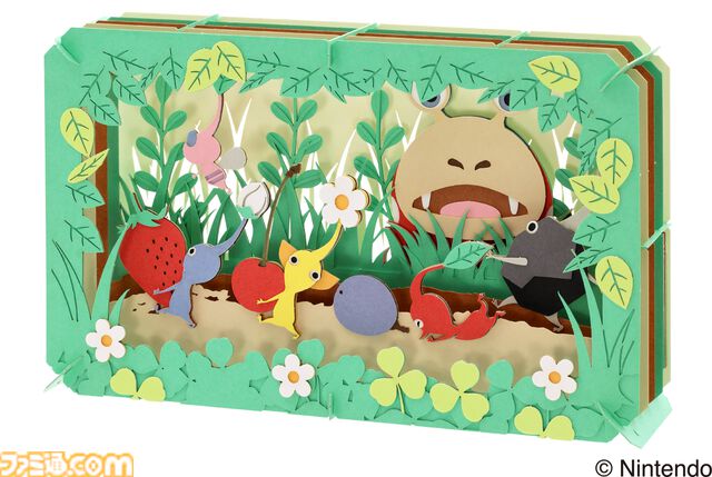 『ピクミン』草むらからチャッピーがピクミンたちを狙うシーンを紙で表現したクラフトキットの予約受付が開始。発売は2025年4月