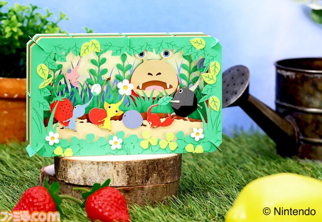 『ピクミン』草むらからチャッピーがピクミンたちを狙うシーンを紙で表現したクラフトキットの予約受付が開始。発売は2025年4月
