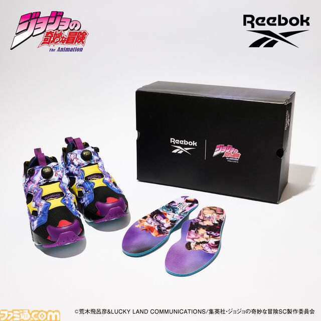 『ジョジョ スターダストクルセイダース』「オラオラ」を全面にあしらったスニーカーが登場。リーボック“インスタポンプフューリー 94”とのコラボモデル