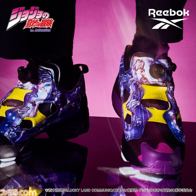 『ジョジョ スターダストクルセイダース』「オラオラ」を全面にあしらったスニーカーが登場。リーボック“インスタポンプフューリー 94”とのコラボモデル