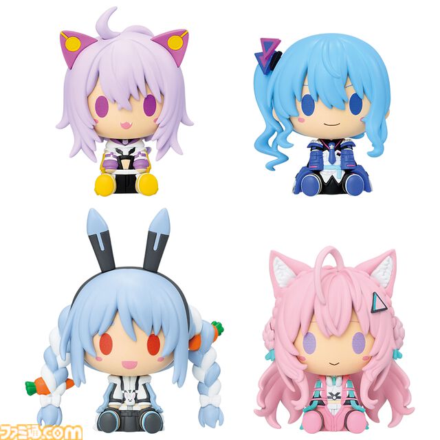 『ホロライブ』“サイバーパンクスタイル”な一番くじが本日（3/21）発売。猫又おかゆ・星街すいせい・兎田ぺこら・博衣こよりがフィギュア化