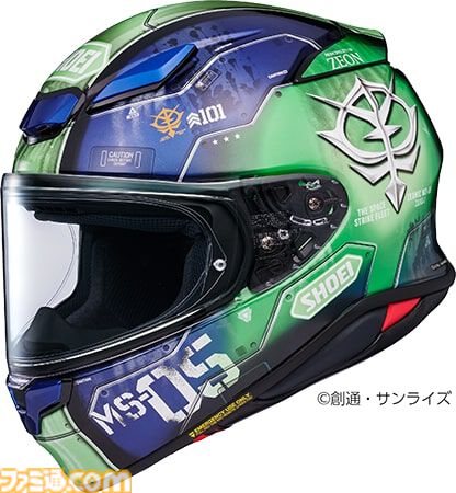 『ガンダム THE ORIGIN』ガンダム、シャア専用ザクIIなどのフルフェイスヘルメットが登場。SHOEI“Z-8”とのコラボモデル