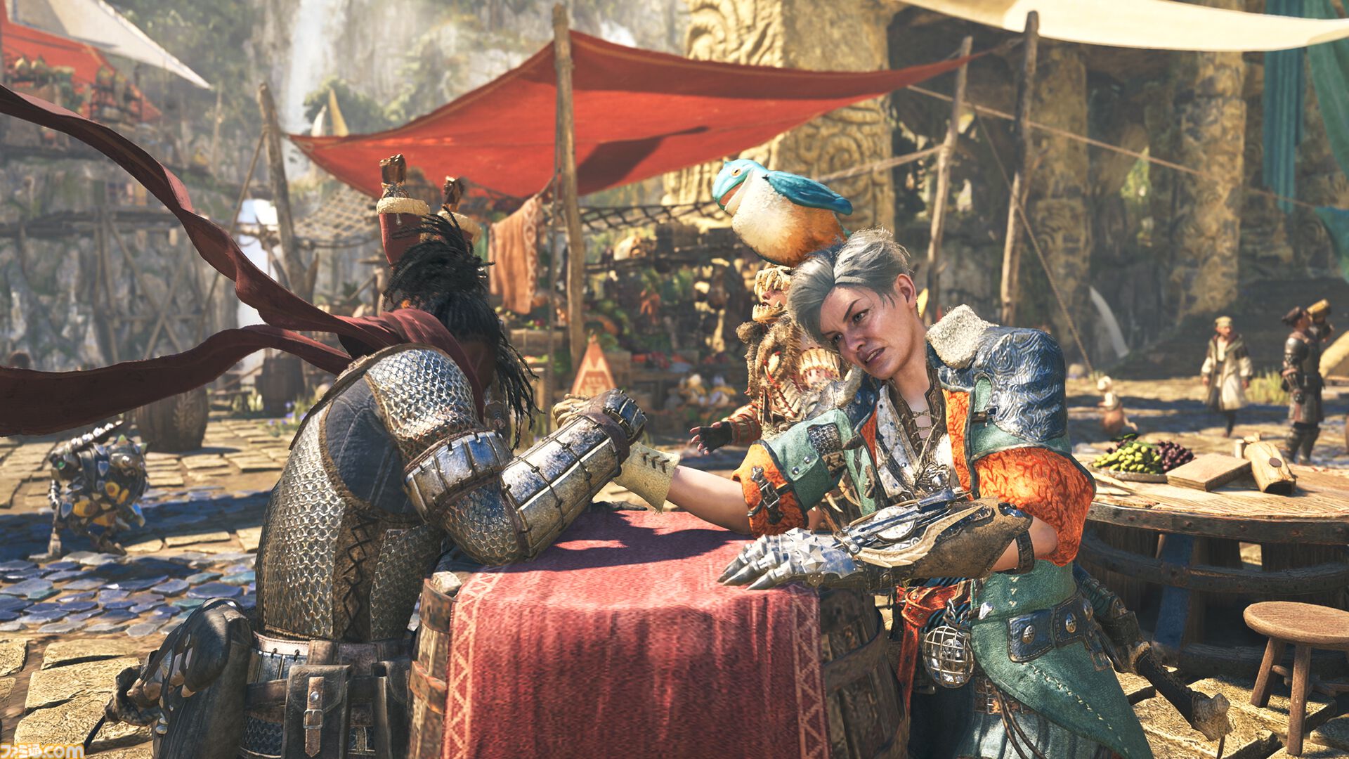 『モンハンワイルズ』大集会所が実装。ハンターどうしの交流の場ではミニゲームや歌姫のパフォーマンスを見ることも【モンスターハンターワイルズ ショーケース】