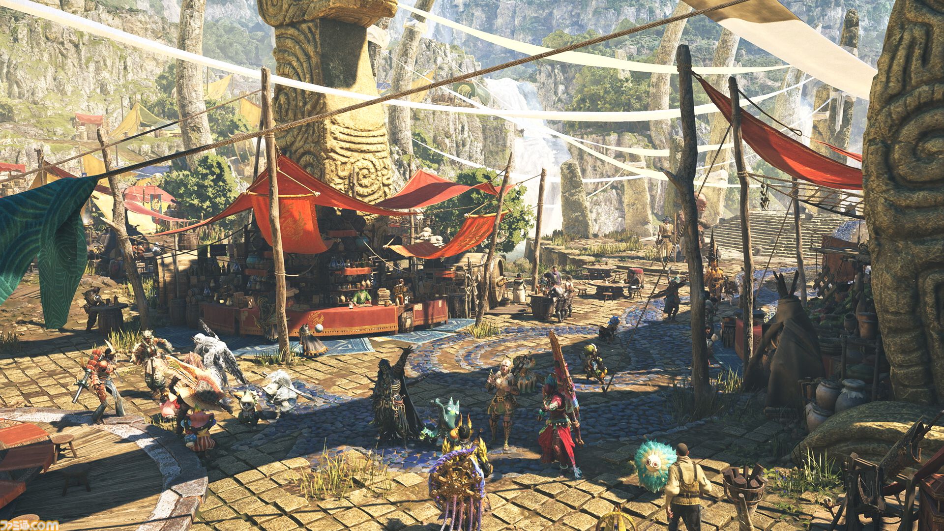 『モンハンワイルズ』大集会所が実装。ハンターどうしの交流の場ではミニゲームや歌姫のパフォーマンスを見ることも【モンスターハンターワイルズ ショーケース】