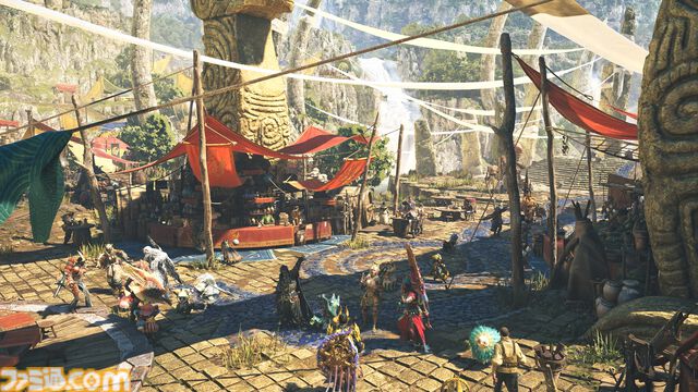 『モンハンワイルズ』大集会所が実装。ハンターどうしの交流の場ではミニゲームや歌姫のパフォーマンスを見ることも【モンスターハンターワイルズ ショーケース】