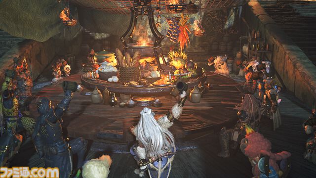 『モンハンワイルズ』大集会所が実装。ハンターどうしの交流の場ではミニゲームや歌姫のパフォーマンスを見ることも【モンスターハンターワイルズ ショーケース】
