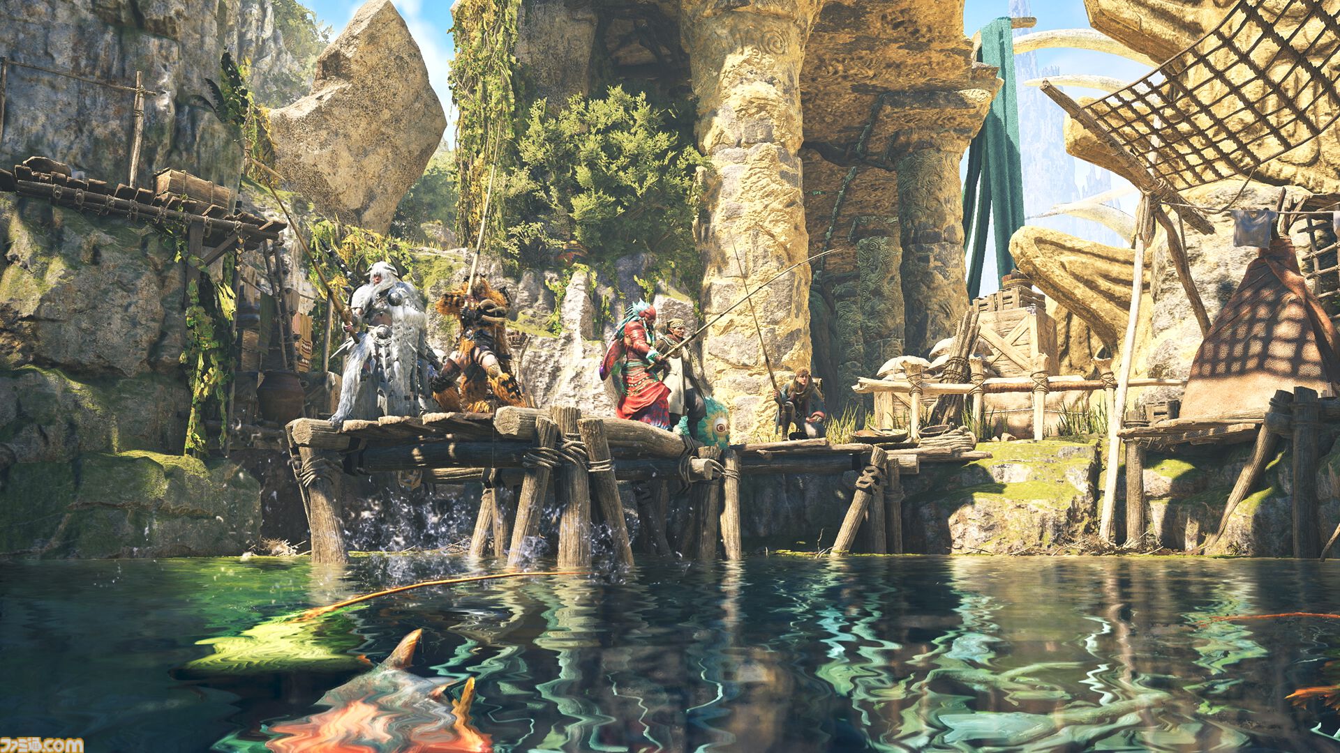 『モンハンワイルズ』大集会所が実装。ハンターどうしの交流の場ではミニゲームや歌姫のパフォーマンスを見ることも【モンスターハンターワイルズ ショーケース】