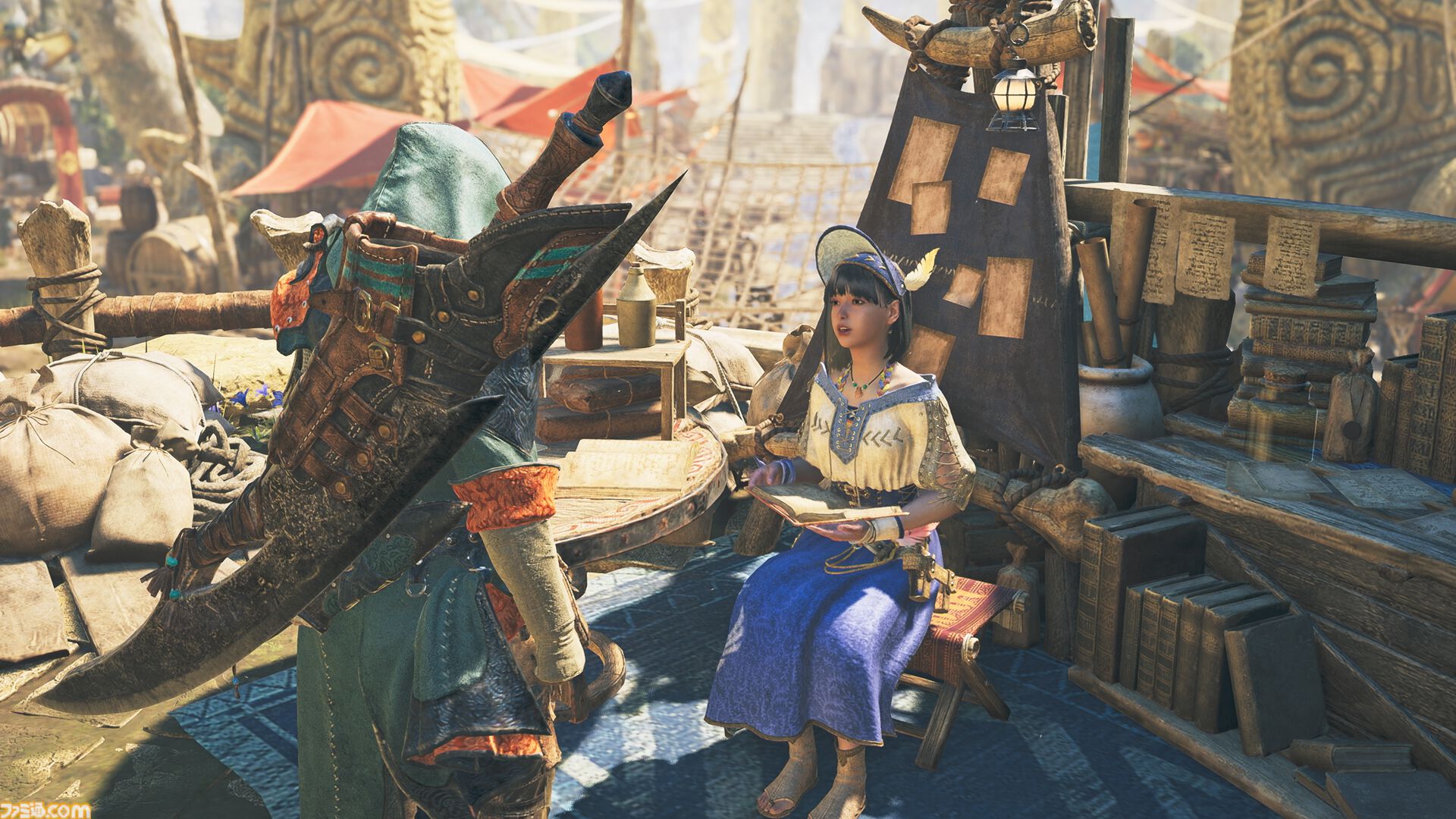 『モンハンワイルズ』大集会所が実装。ハンターどうしの交流の場ではミニゲームや歌姫のパフォーマンスを見ることも【モンスターハンターワイルズ ショーケース】