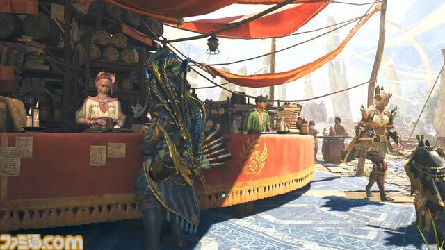 『モンハンワイルズ』大集会所が実装。ハンターどうしの交流の場ではミニゲームや歌姫のパフォーマンスを見ることも【モンスターハンターワイルズ ショーケース】