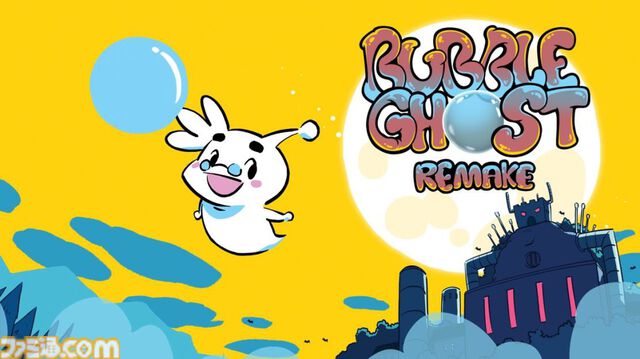 『BUBBLE GHOST REMAKE』1990年発売のゲームボーイ作品『バブルゴースト』リメイク版がSwitchで発売。かわいい幽霊が危険な城を進むアクションパズル