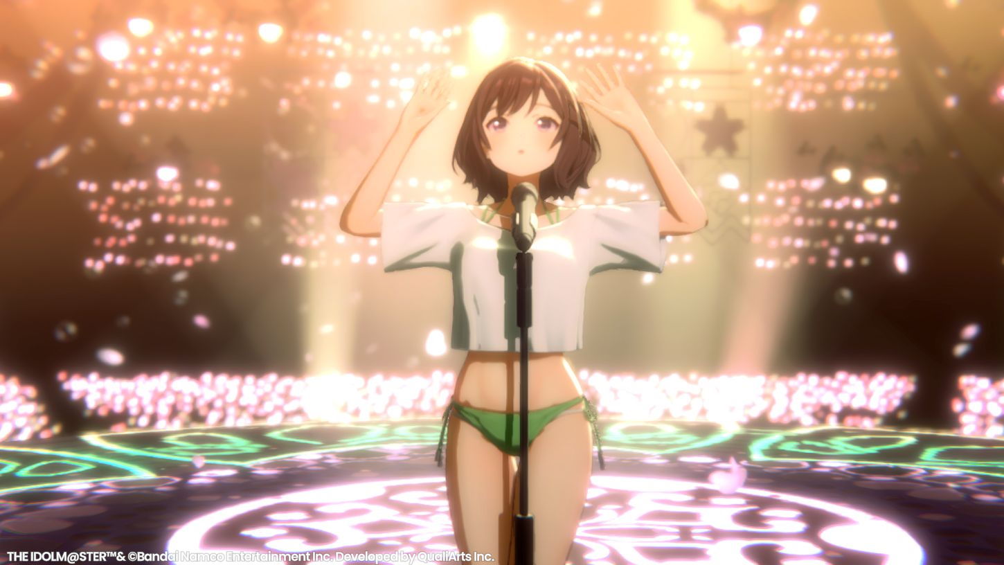 【学マス】あさり先生がライブに登場！ 制服にチャイルドスモック、Tシャツ水着などの衣装で『桜フォトグラフ』を歌い上げる【エイプリルフール】