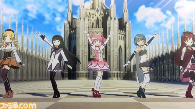 【まどドラ】まどかたちがダンシング魔法少女に。いまどきもはや珍しい感じのCGで踊る。プロデューサーはもちろんキュウべえ【エイプリルフール】