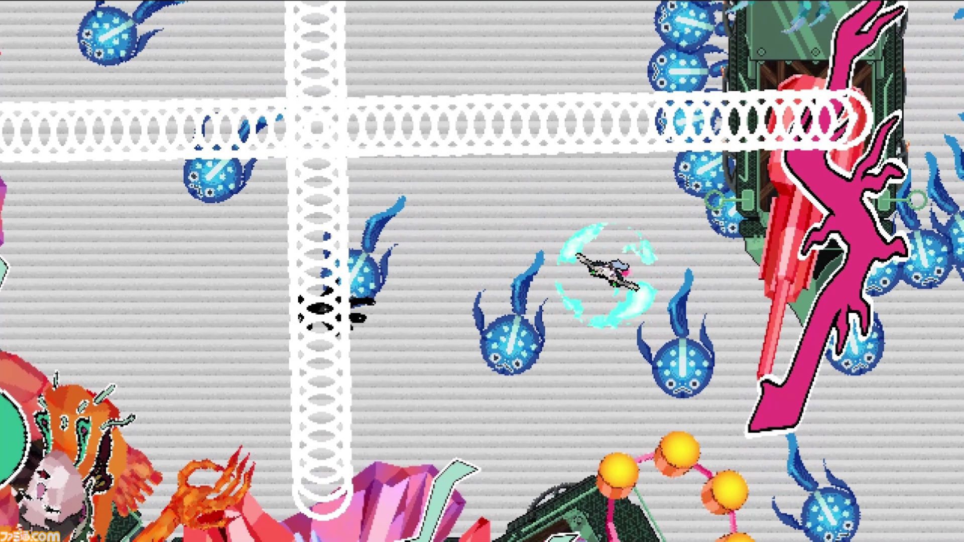 『SONOKUNI』Switch版が本日（4/1）発売。バイオな日本神話の世界が舞台の見下ろし型高速アクション。日常を守るため時空間を操り大国にカチコめ