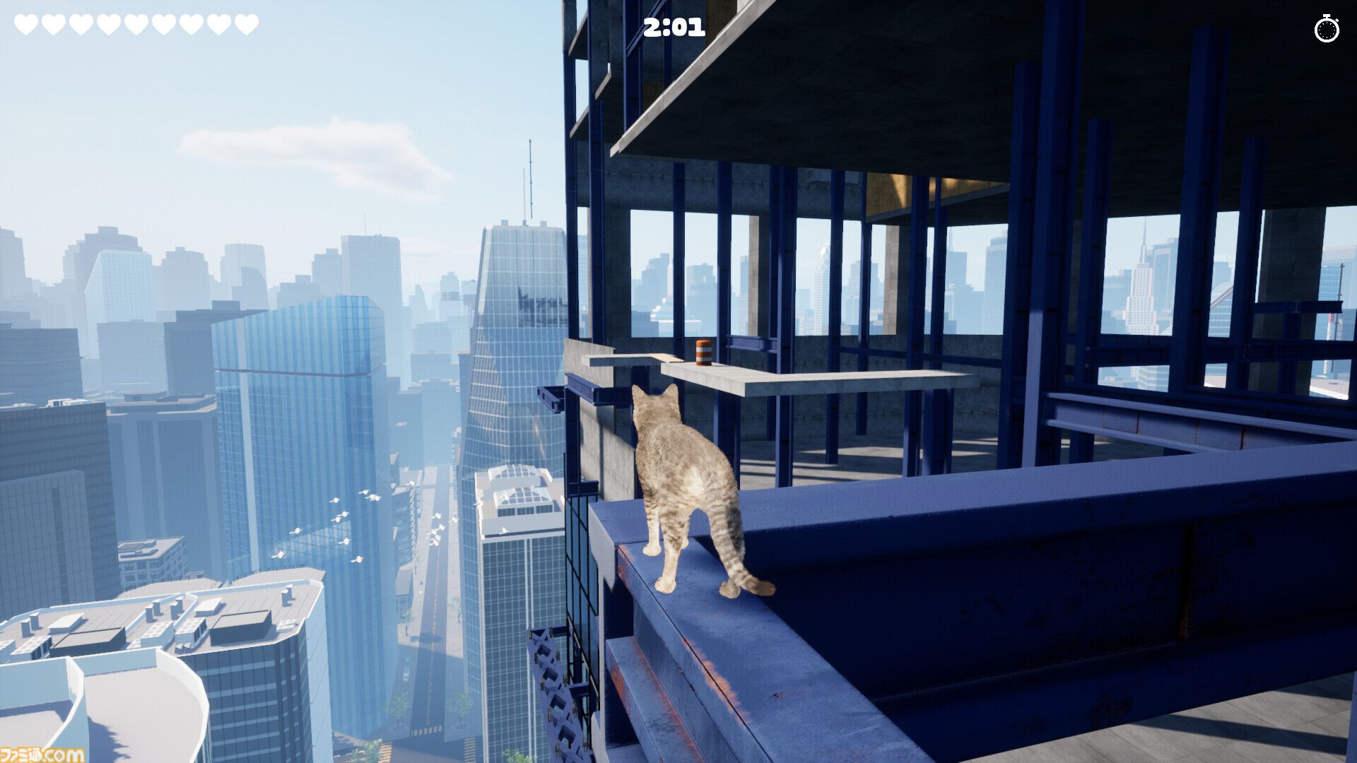 猫になって建設中の高層ビル屋上から地上を目指すアスレチック系アクション『Only Way is Down』発売。美しい街並みを眺めながら我が家を目指す心温まる冒険の旅