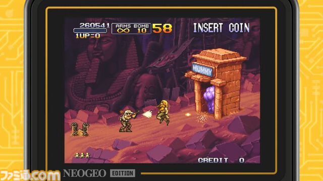 ネオジオの名作ゲームがどこでも遊べる携帯ゲーム機“Super Pocket NEOGEO Edition”が公開。“EVERCADE”規格の単体ソフト『NEOGEO Arcade 1』と同時発表