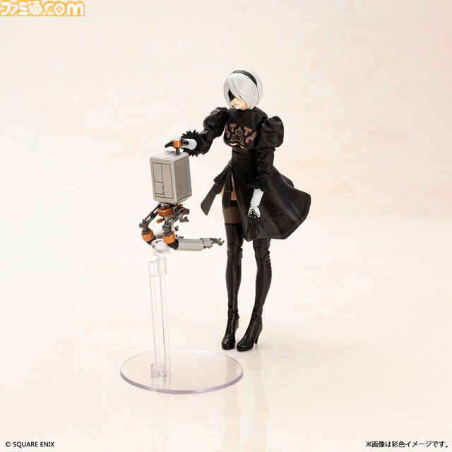 『ニーア オートマタ』2Bのプラモデルが9月発売。白の契約、白の約定、スカート刺繍のデカールが付属。自爆モードも再現可能