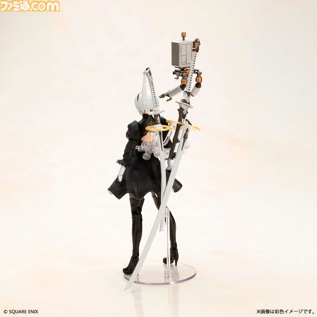 『ニーア オートマタ』2Bのプラモデルが9月発売。白の契約、白の約定、スカート刺繍のデカールが付属。自爆モードも再現可能