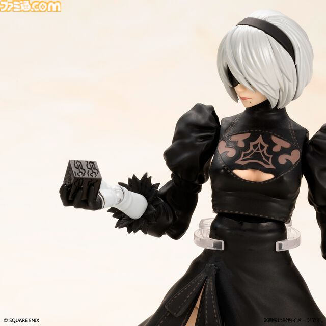 『ニーア オートマタ』2Bのプラモデルが9月発売。白の契約、白の約定、スカート刺繍のデカールが付属。自爆モードも再現可能