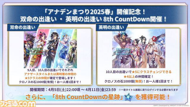 『アナザーエデン』8周年直前生放送で最新情報が公開。第3部最終章が4月12日に配信。クロノスの石が最大8000個もらえる8周年記念キャンペーンなど情報盛りだくさん！