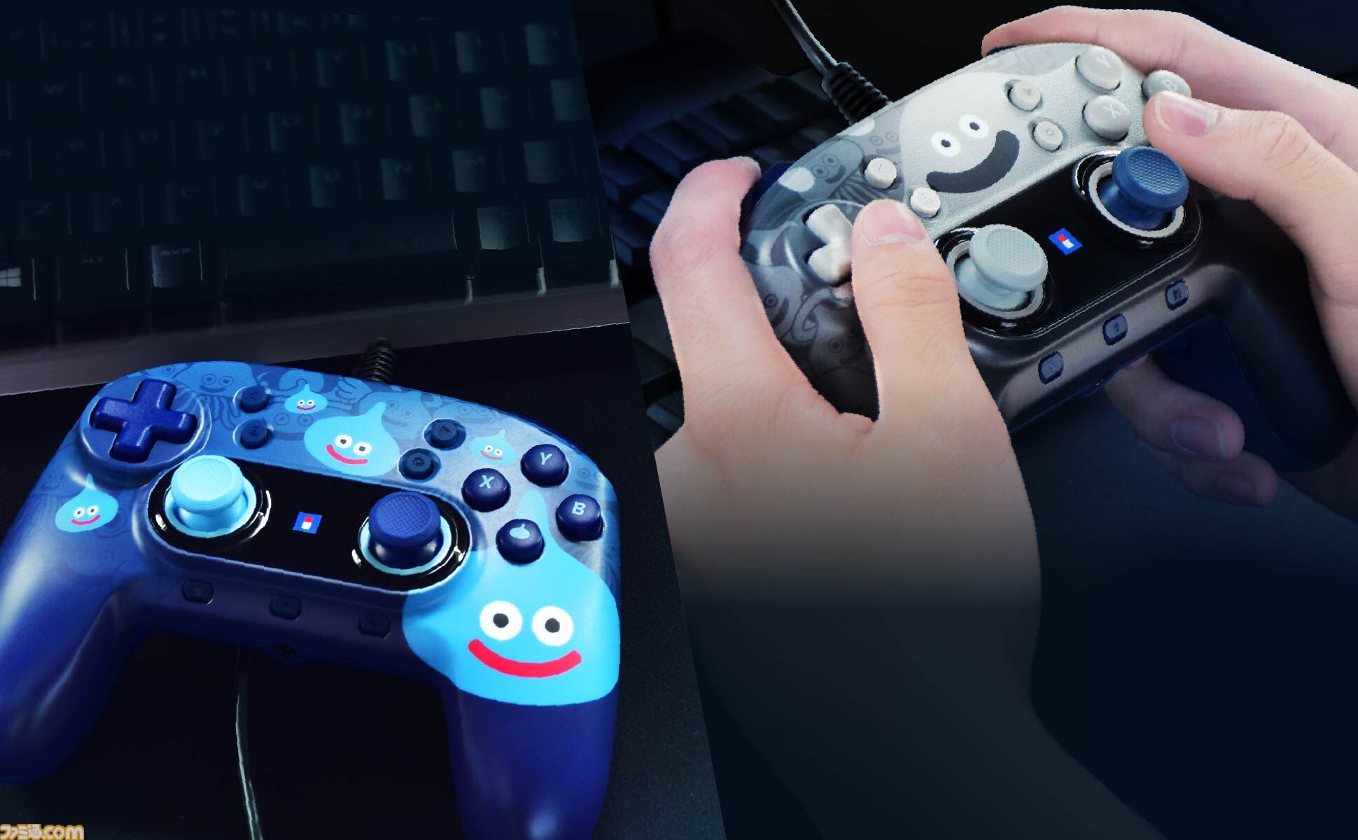 【ホリ】『ドラゴンクエスト』スライムとはぐれメタルデザインのPC専用コントローラーが5月に発売。背面拡張ボタンや連射機能などを搭載