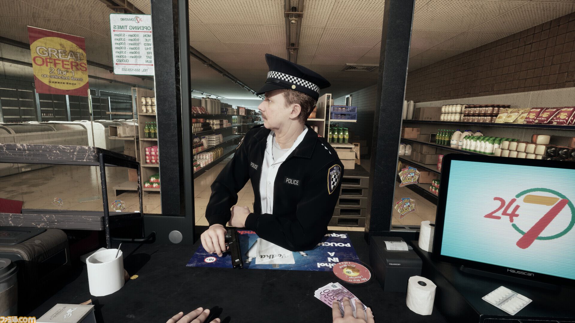 『Corner Shop: NightShift』精神崩壊コンビニ夜勤ホラー。店内清掃、商品棚の補充などの業務を行いながら現実と幻覚が交錯する恐怖の一夜を描く