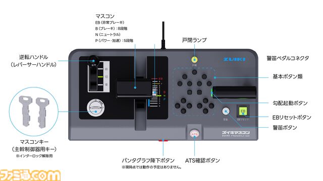 ズイキマスコンPROのクラファンが開始。電車運転シミュ用コントローラーで計器モニターなどの周辺機器を備えたハイエンドモデル