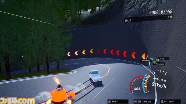軽トラ爆走ゲーム『ドライブクレイジー』峠を攻める新ステージがアプデで追加。宇宙人が土下座するムービー、自爆特攻する敵なども登場