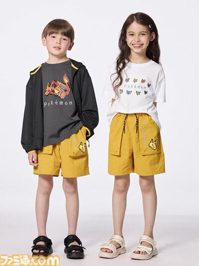 『ポケモン』かわいいピクセルアートのGUコラボアイテムが4/25より発売。ポケモンとの出会い＆冒険をテーマにしたパーカーやTシャツ、バッグなどが登場