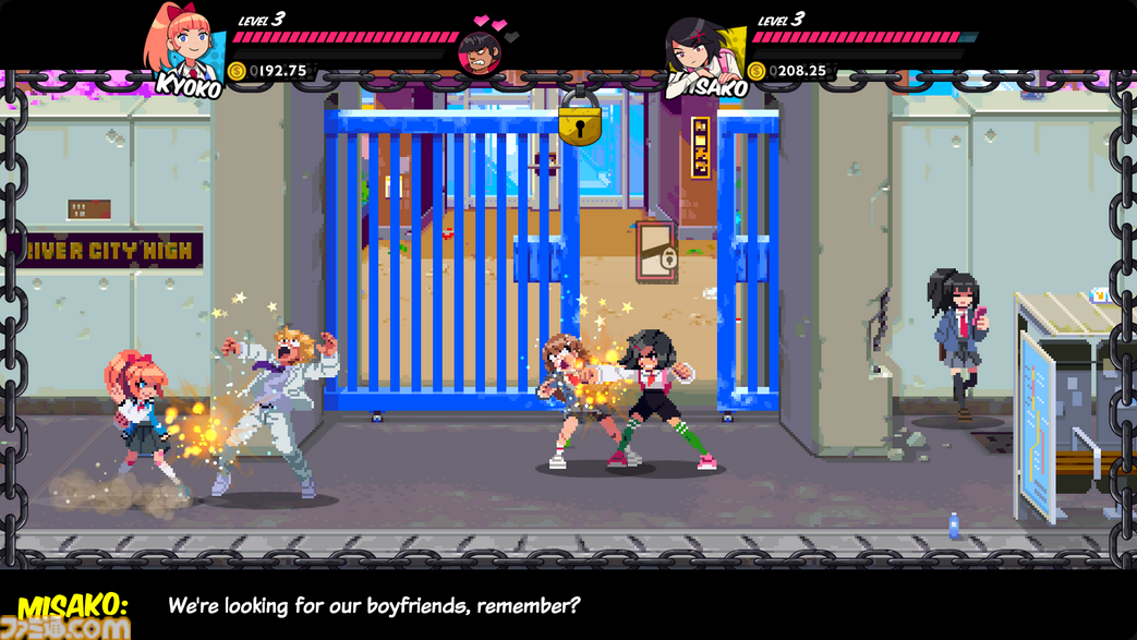『リバーシティガールズ』がEpic Games Storeで4月17日まで無料配信。『熱血硬派くにおくん』の彼女たちが大暴れするアクション。かわいいけれど攻撃はダイナミック！