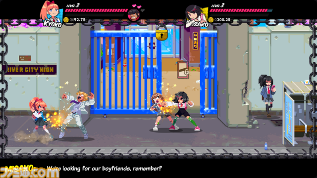 『リバーシティガールズ』がEpic Games Storeで4月17日まで無料配信。『熱血硬派くにおくん』の彼女たちが大暴れするアクション。かわいいけれど攻撃はダイナミック！