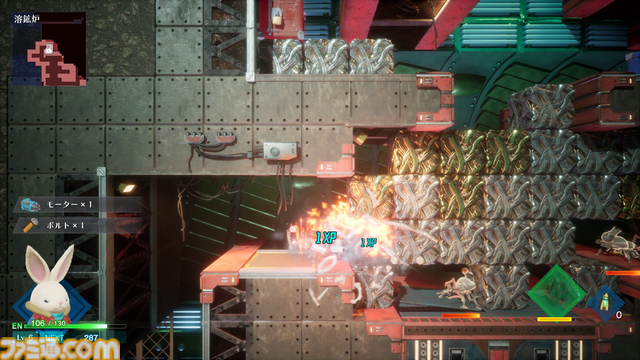 『ラスティ・ラビット』先行レビュー。渋くてキュートな中年ウサギが愛機でガラクタの山を掘り進める2.5Dサイドスクロールアクション。荒廃した世界観に反したウサギたちのコミカルなやり取りがたまらない癒やしに