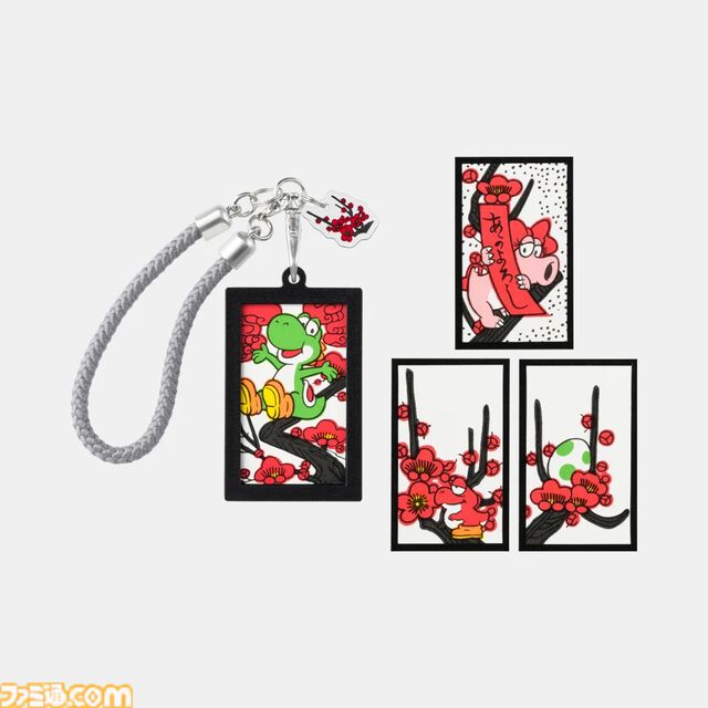 『マリオ花札』がキーホルダーになって登場。花札の図柄にマリオたちを取り入れたオシャレなデザインを、どこにでも持ち歩ける。本日(4/17)発売